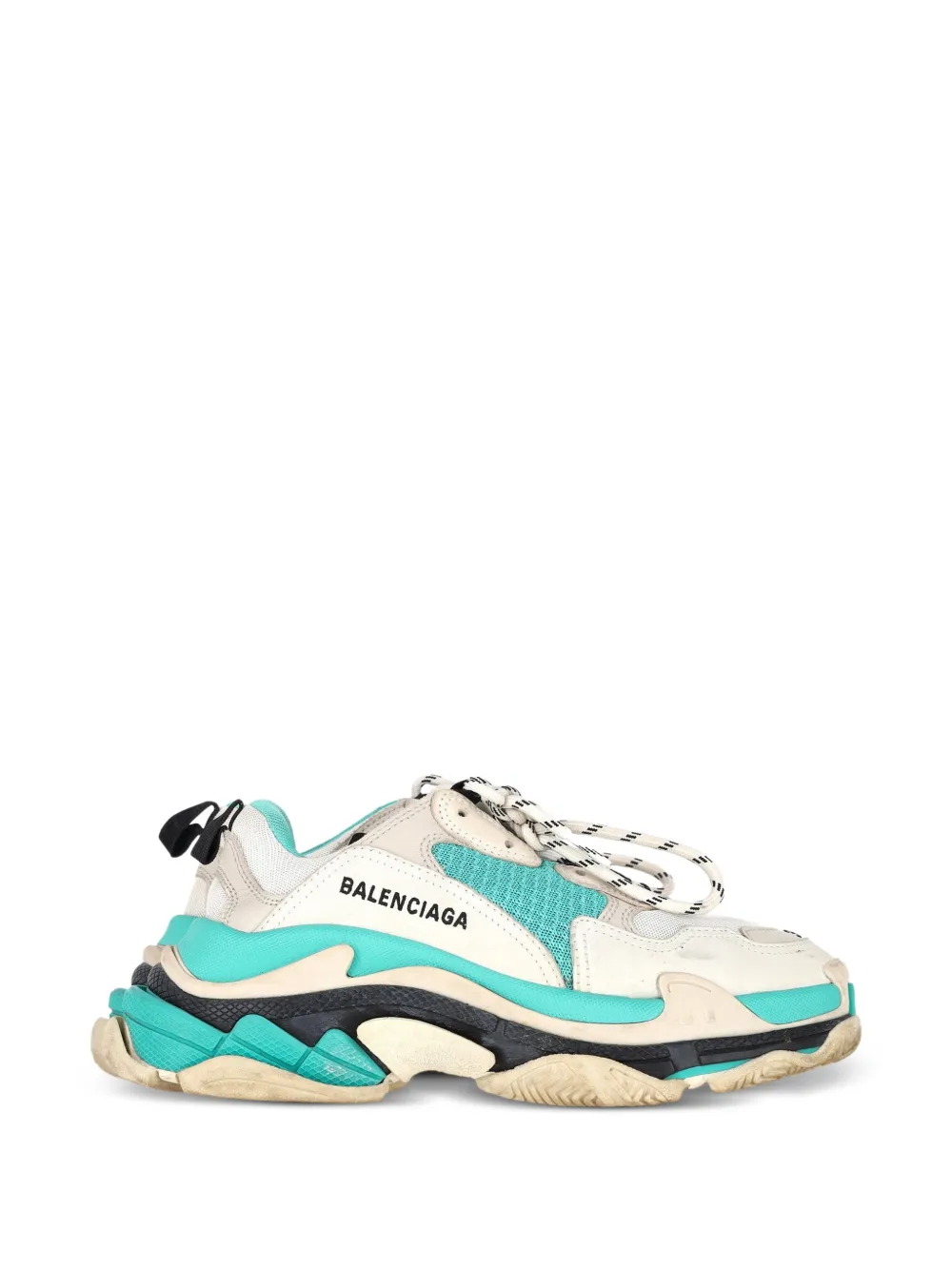 Balenciaga Pre-Owned Triple S lace-up fastening sneakers - Nude