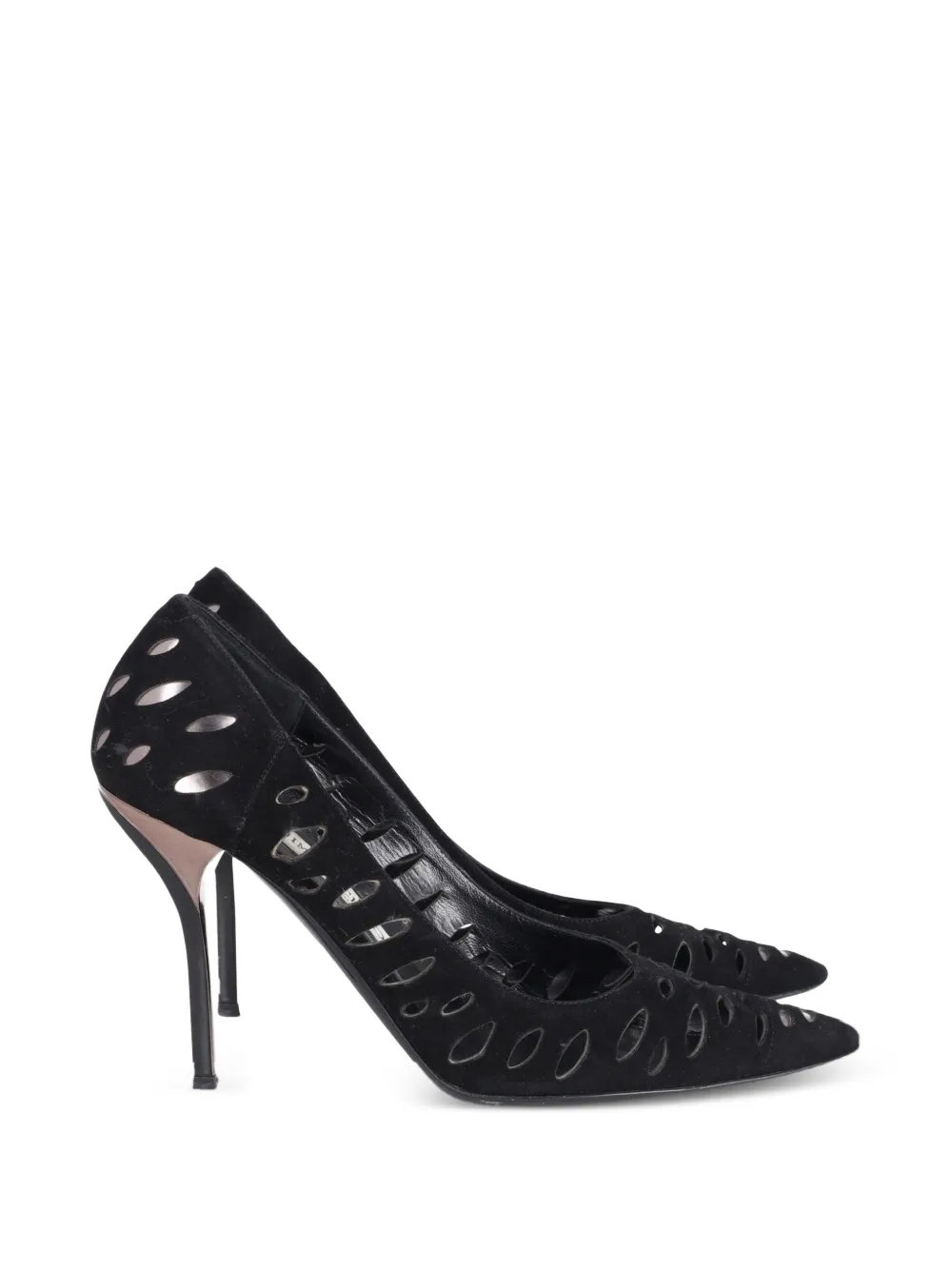 Jimmy Choo Pre-Owned Lasercut Romy pointed-toe pumps - Nero