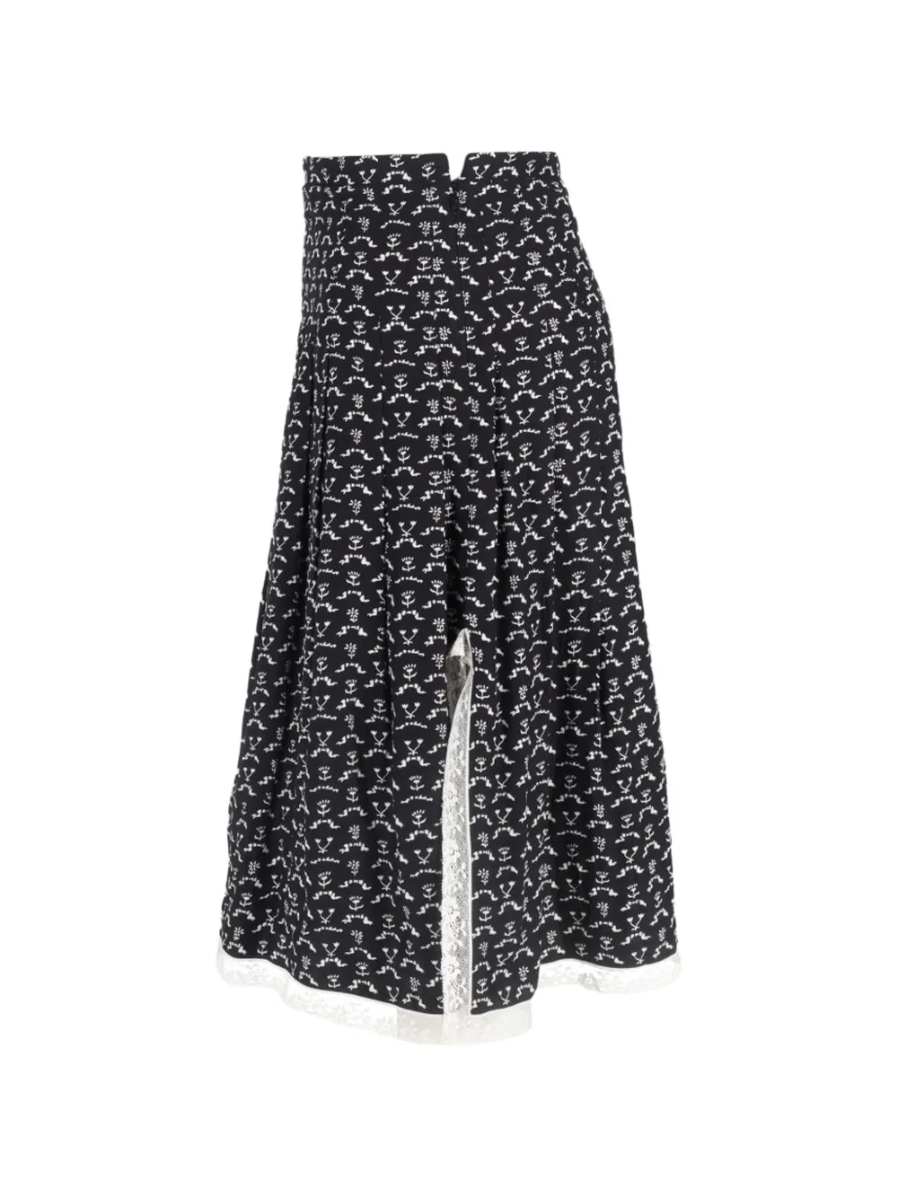 Chloé Vintage graphic-print midi skirt - Nero