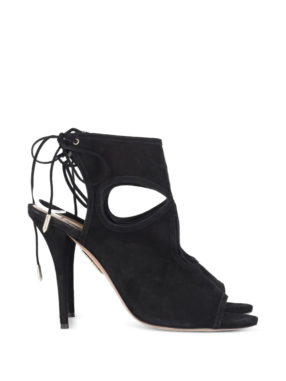 Aquazzura cut-out tie sandals - Schwarz