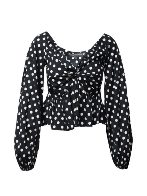 Caroline Constas polka-dot V-neck top