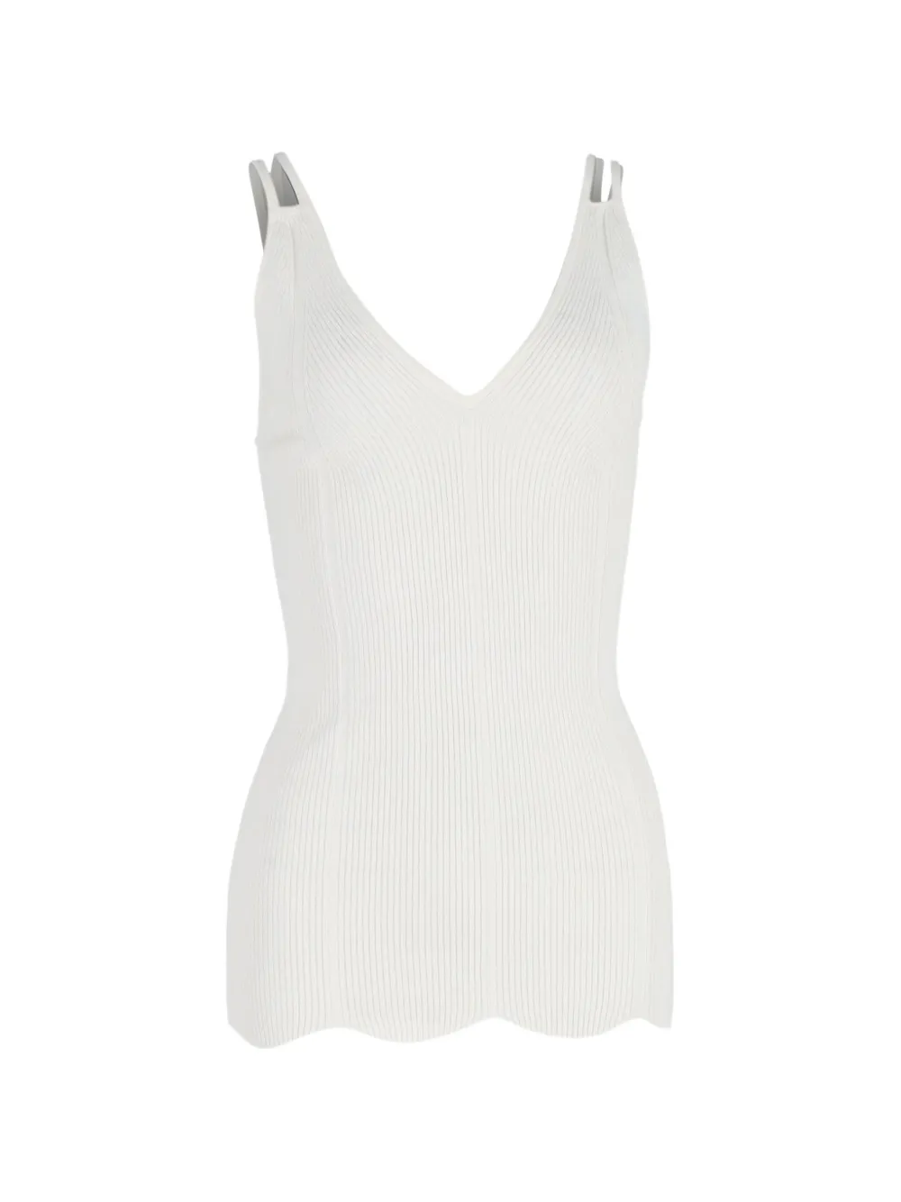 Pre-owned Sandro Knit Sleeveless Top In White
