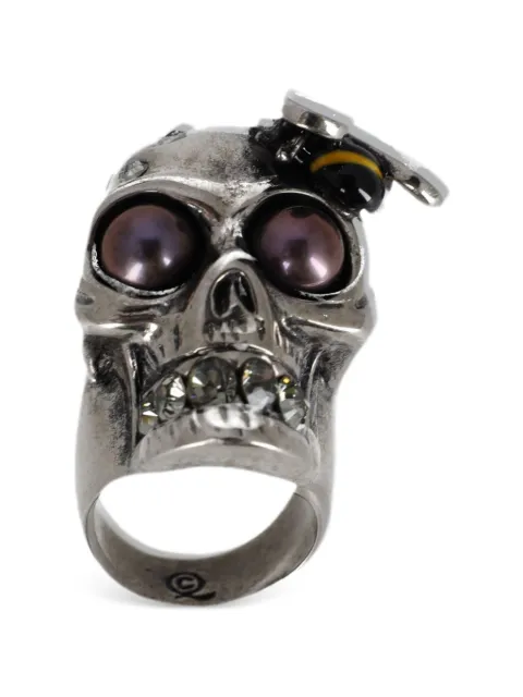 Alexander McQueen Pre-Owned Bee skull-embellished ring