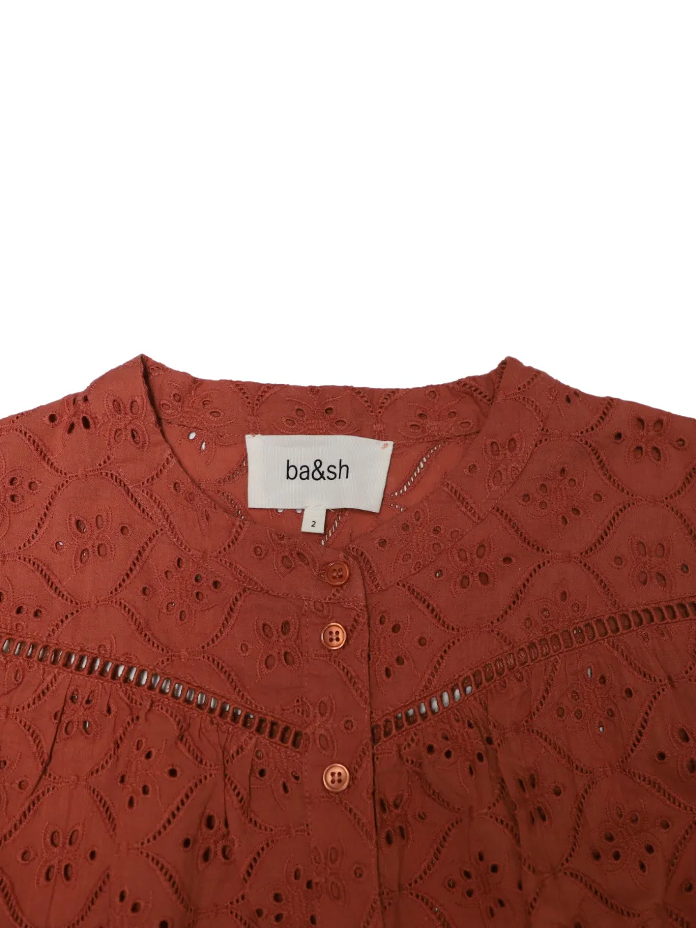 Eyelet Button Blouse