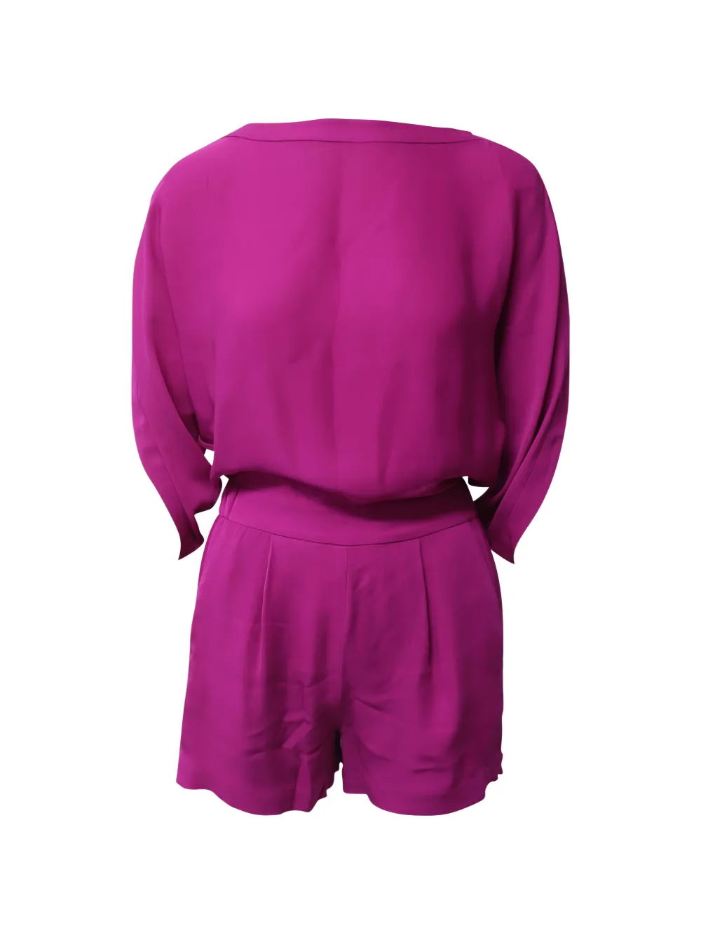 Diane Von Furstenberg Vintage barboteuse à col rond en soie - Violet Diane Von Furstenberg Vintage barboteuse à col rond en soie - Violet