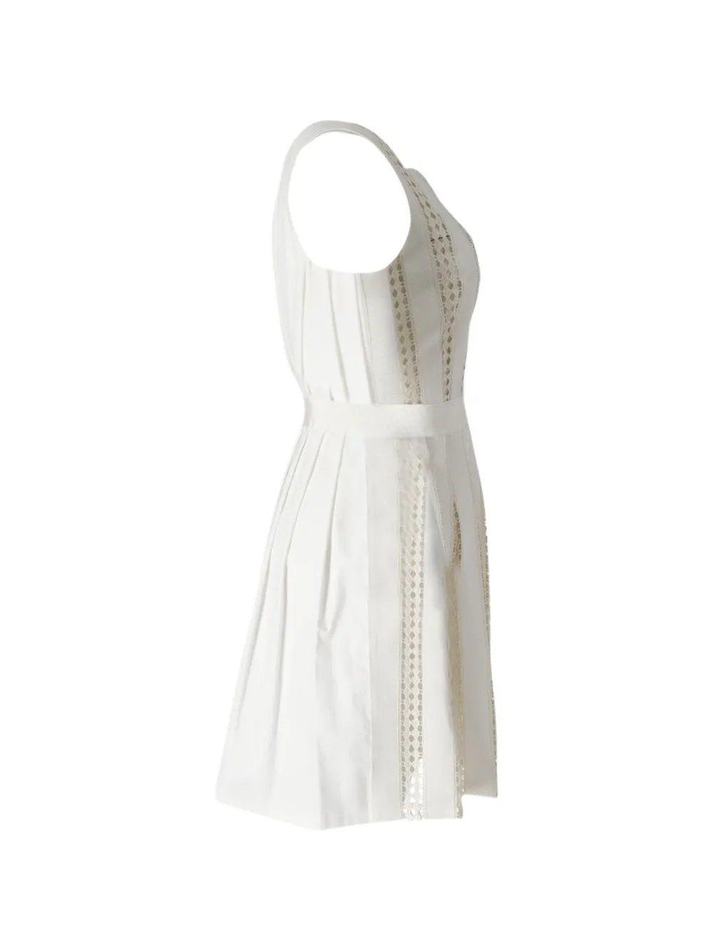 Broderie-Anglaise Pleated Dress