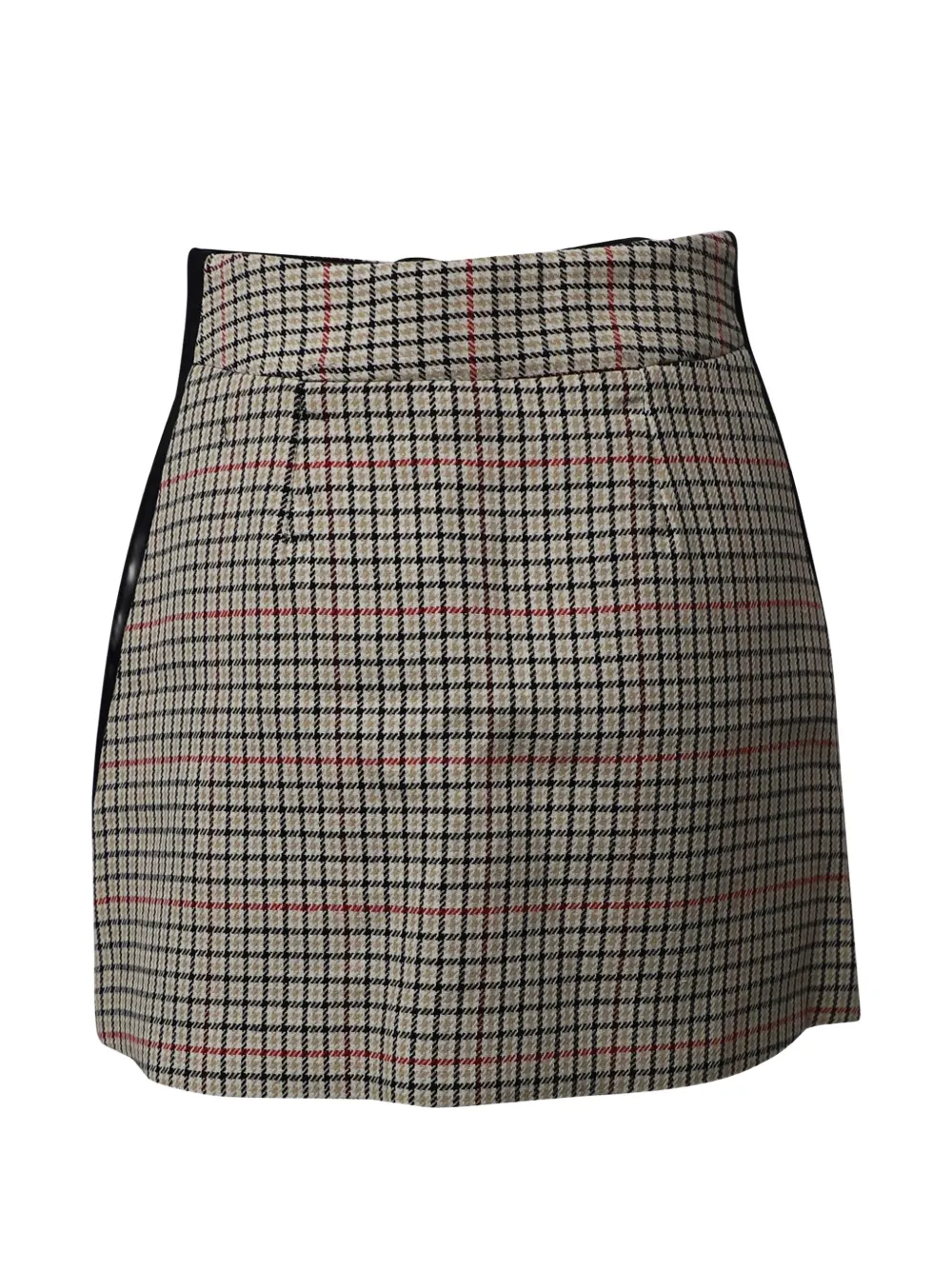 Maje check-panel mini skirt - Toni neutri