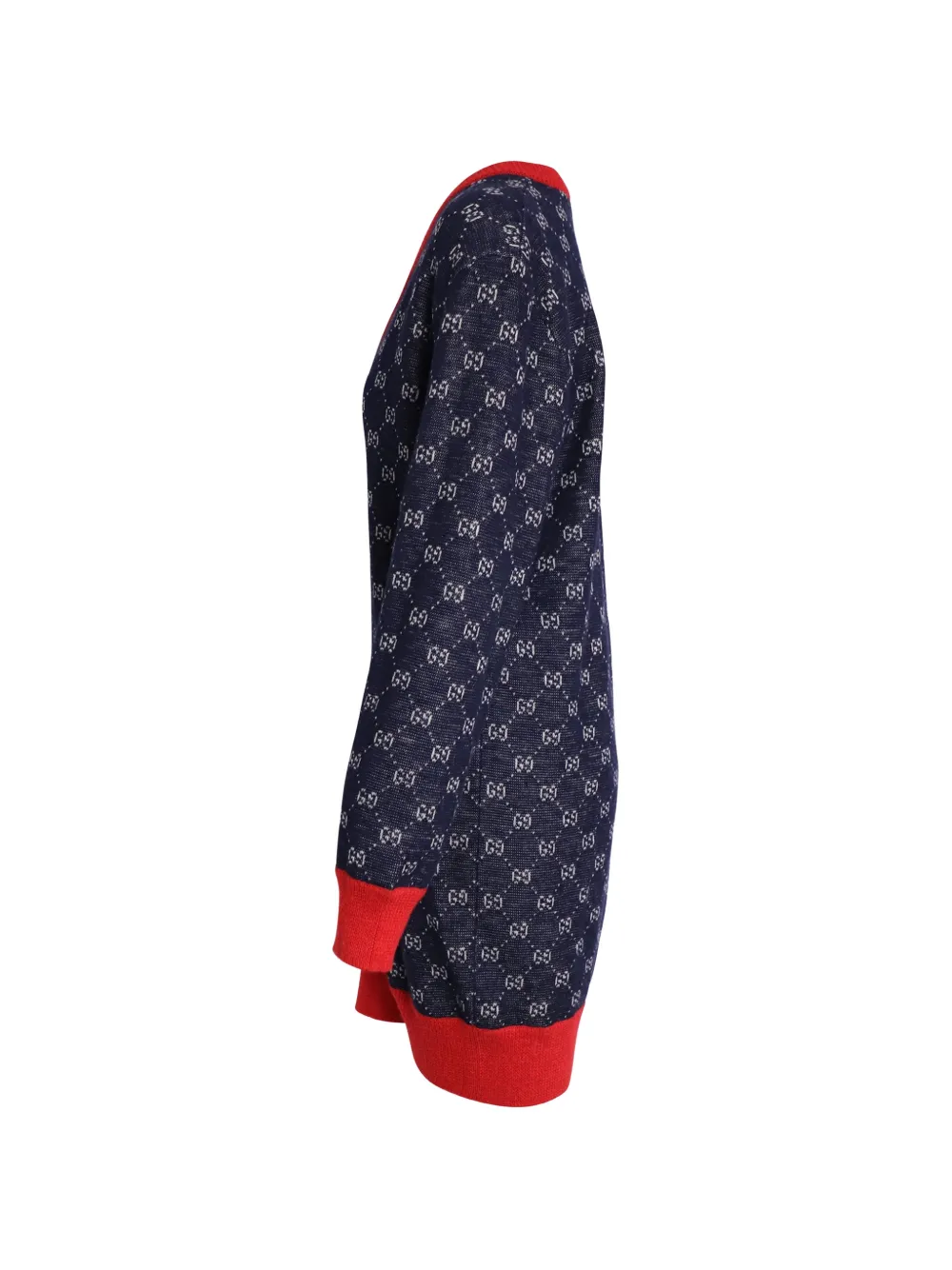  Gucci Pre-owned Gg Pattern Knitted Dress - Blue 