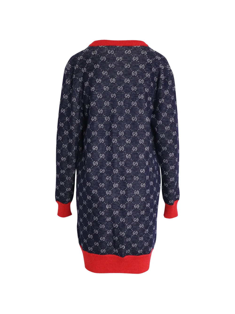  Gucci Pre-owned Gg Pattern Knitted Dress - Blue 