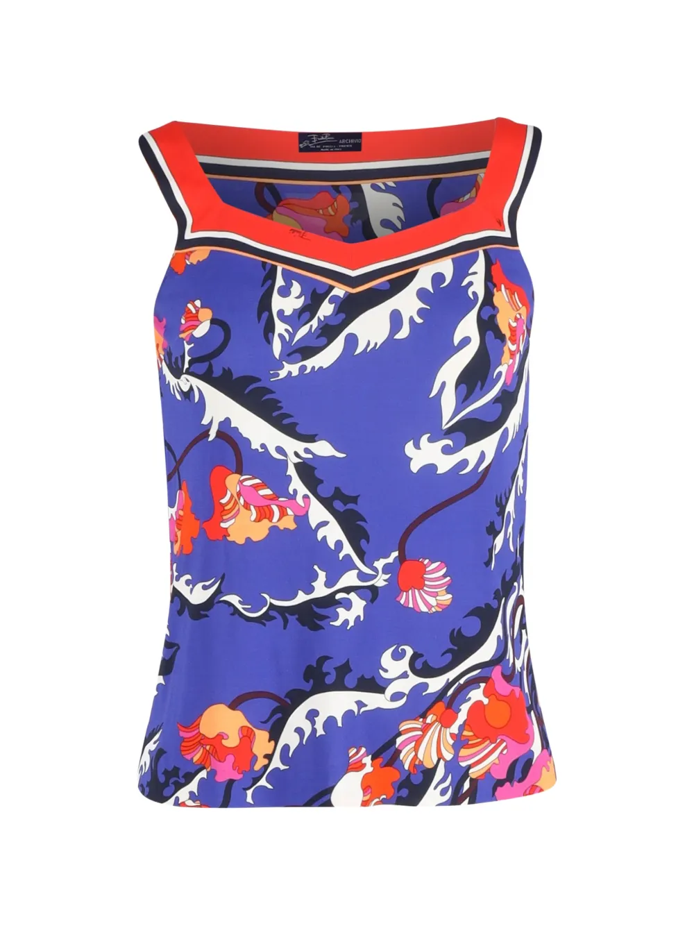 PUCCI Pre-Owned printed sleeveless blouse - Blu
