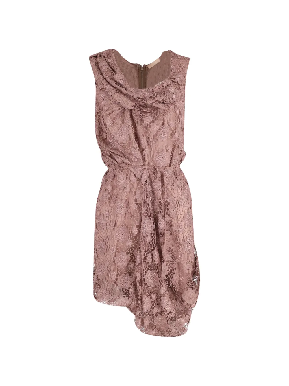 Nina Ricci Pre-Owned draped lace dress - Rosa