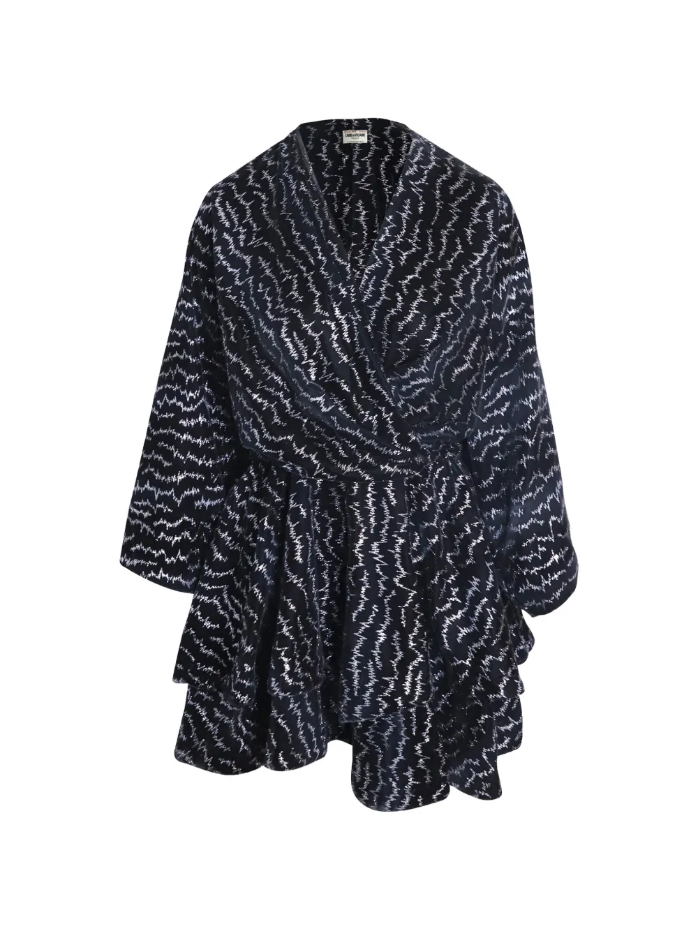 Zadig&Voltaire 2018-2019 ruffled velour mini dress - Nero