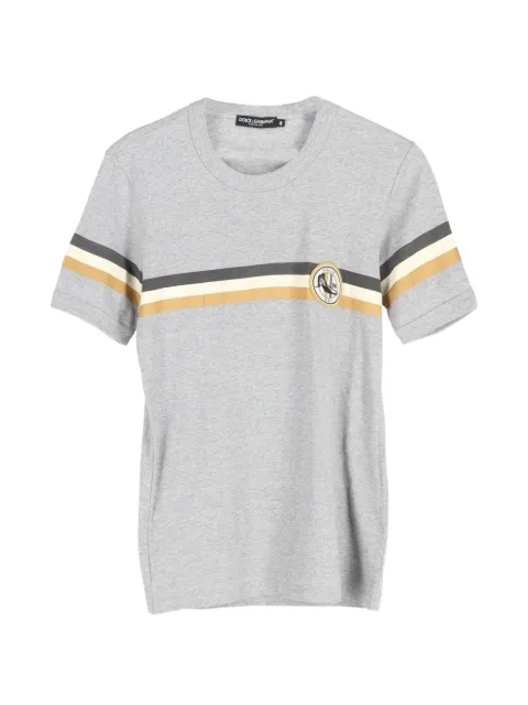 Dolce & Gabbana Pre-Owned ski-badge striped T-shirt