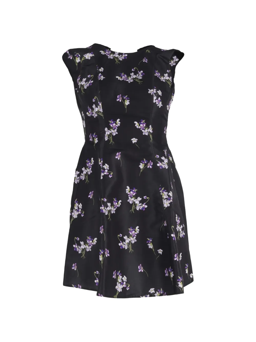 Red Valentino Vintage A-line floral-print mini dress - Nero