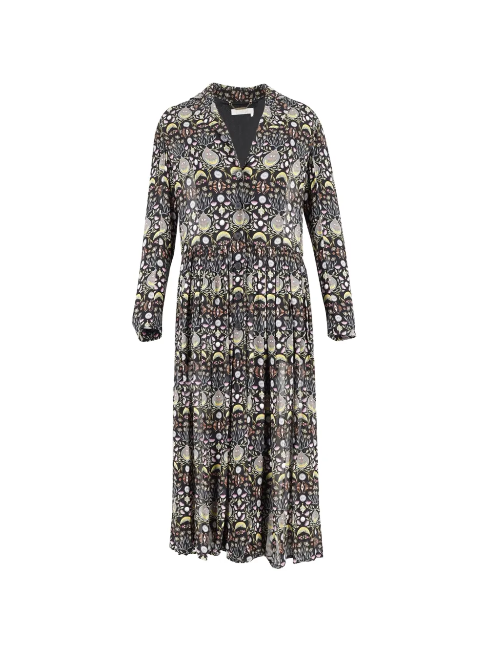 Chloé Vintage button-fastening printed dress - Nero