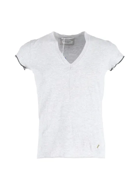 Saint Laurent Pre-Owned t-shirt en coton à col v