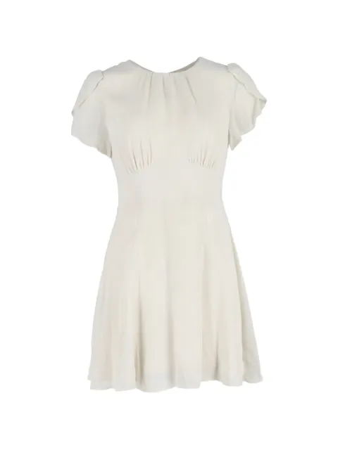 Reformation vestido corto con mangas de tulipán