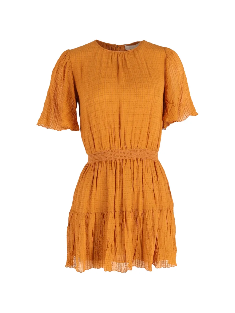 Vanessa Bruno seersucker gathered mini dress - Arancione