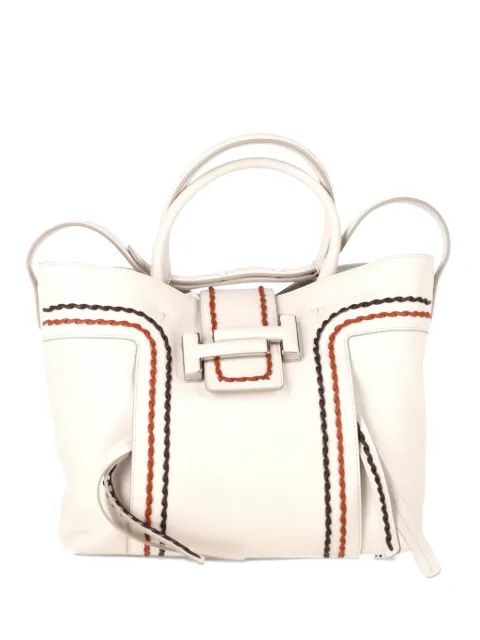 Tod's Vintage stitch detail double-t handbag