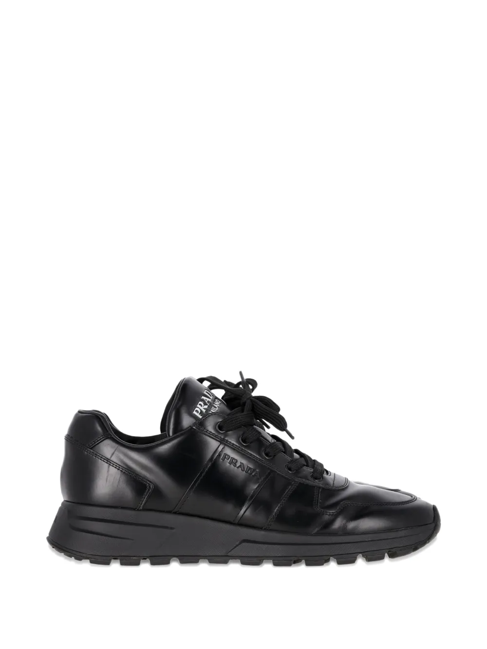Pre-owned Prada Prax 01 Lace-up Sneakers In Black