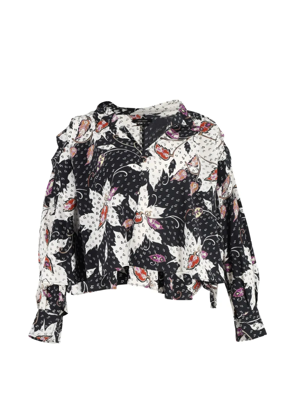 Isabel Marant Vintage Ricky ラッフル ブラウス | ブラック | FARFETCH JP