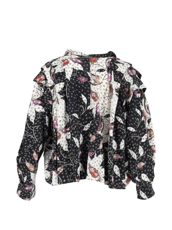 Isabel Marant Vintage Ricky ラッフル ブラウス | ブラック | FARFETCH JP
