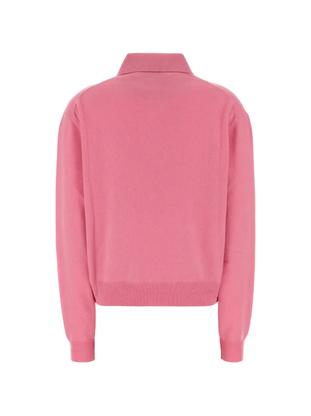  Miu Miu Argyle-pattern Half-zip Polo Sweater - Pink 
