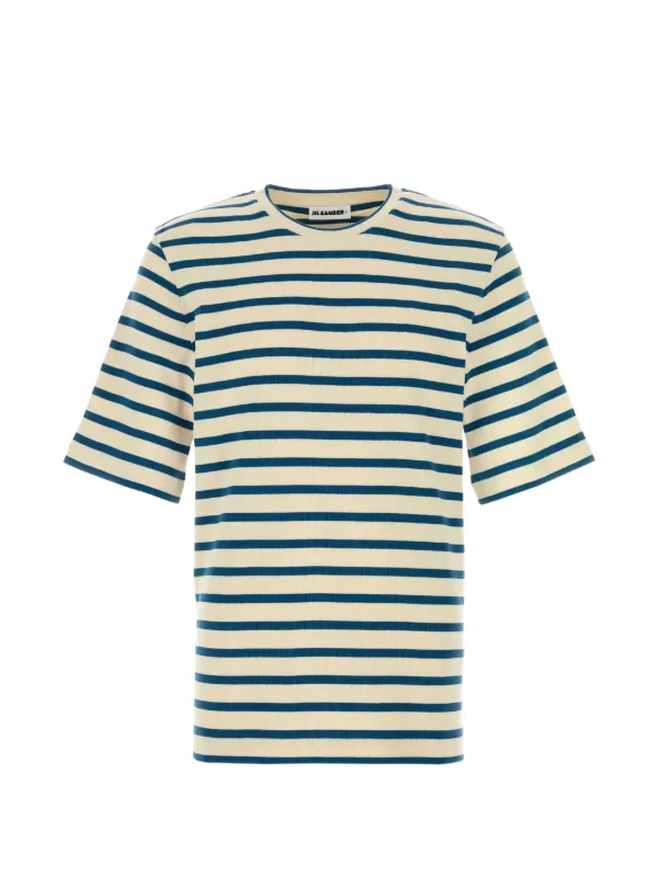 Jil Sander ストライプ Tシャツ | ニュートラル | FARFETCH JP