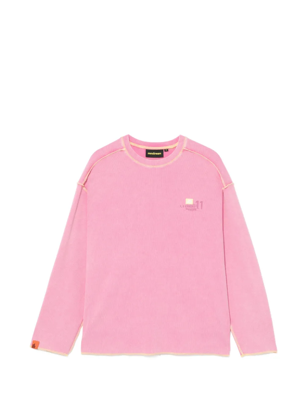Mini Cream Logo Sweatshirt In Pink
