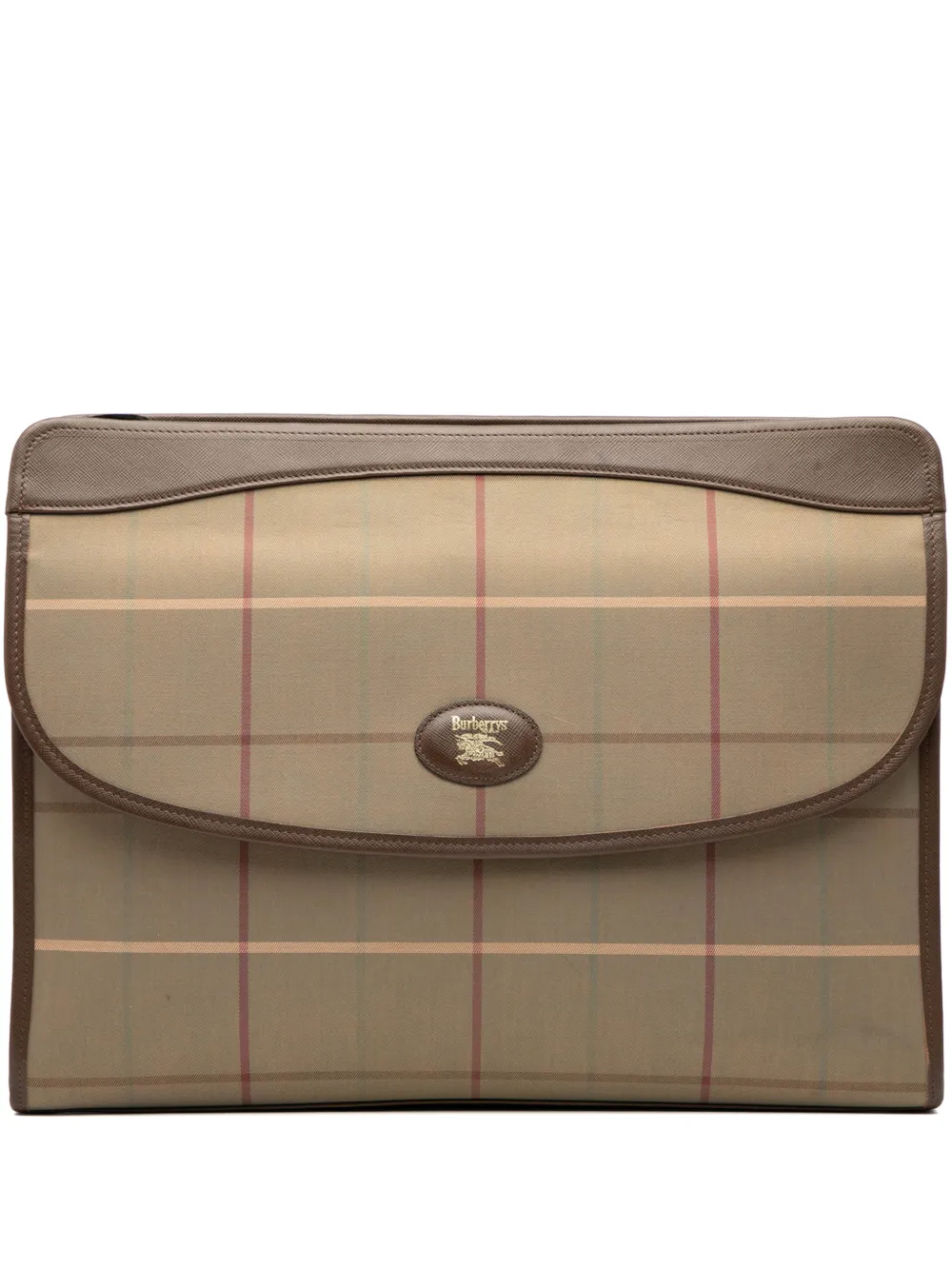 Burberry Pre-Owned 20th Century Vintage Check Canvas clutch bag - Marrone