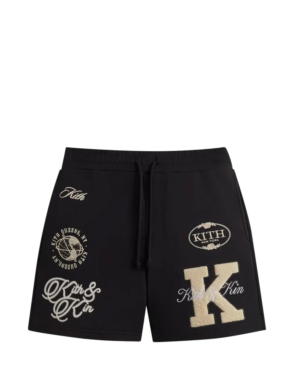 KITH fleece applique shorts - Nero