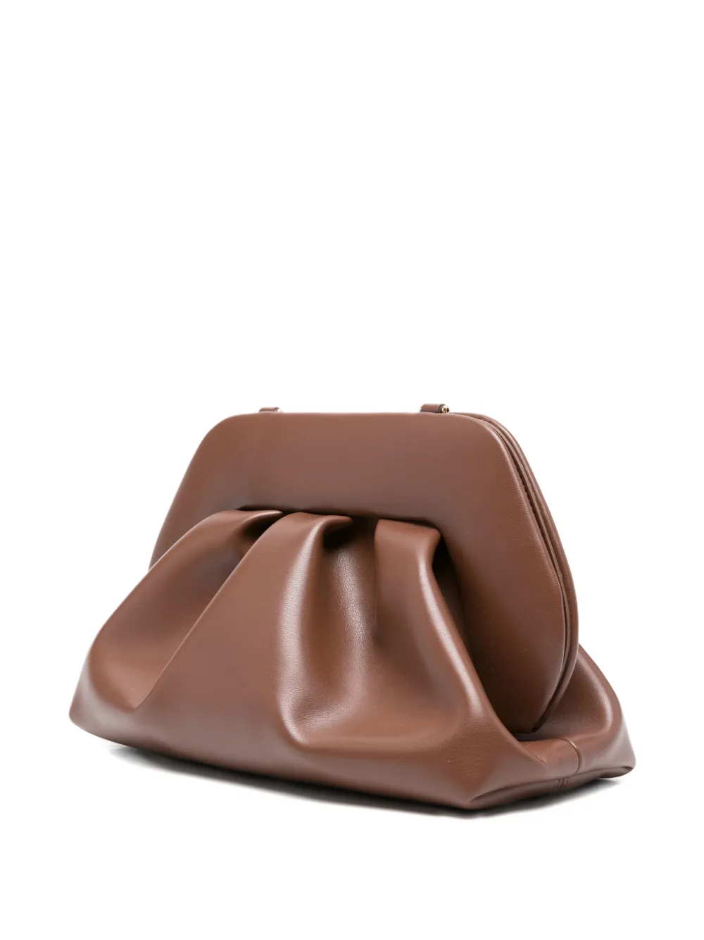  Themoirè Medium Bios Clutch Bag - Brown 