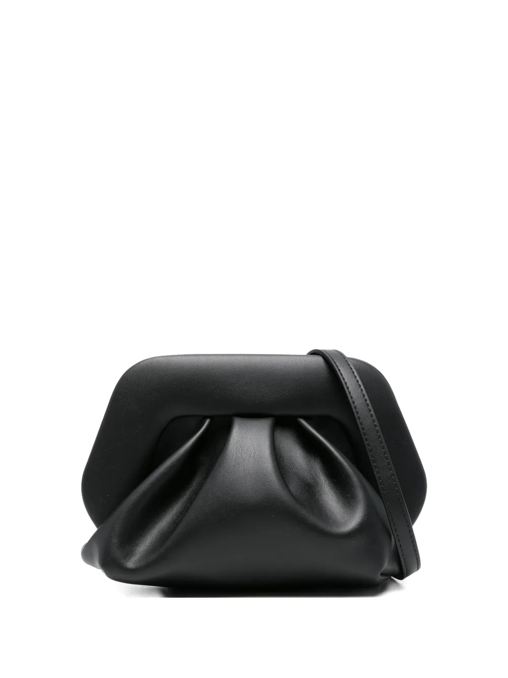 Themoirè Bios gathered clutch bag - Nero
