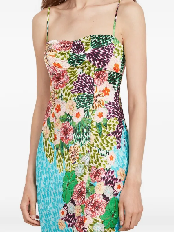 sachin and babi light blue dress Allen Schwartz Risa Color Blocked Slip Dress main image 1