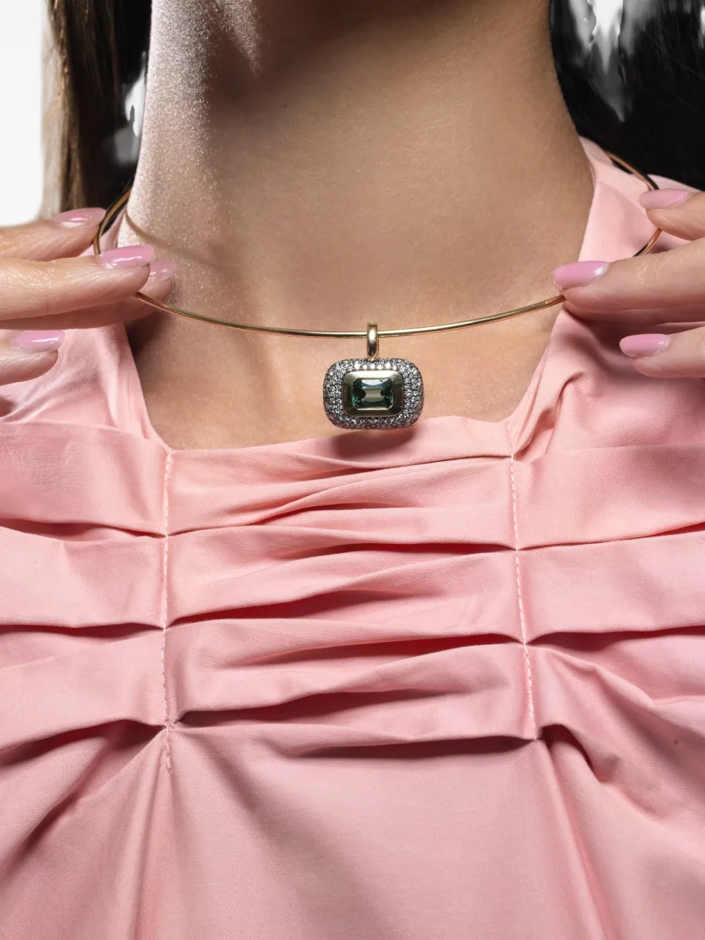 Mason and Books tourmaline diamond pendant - Oro