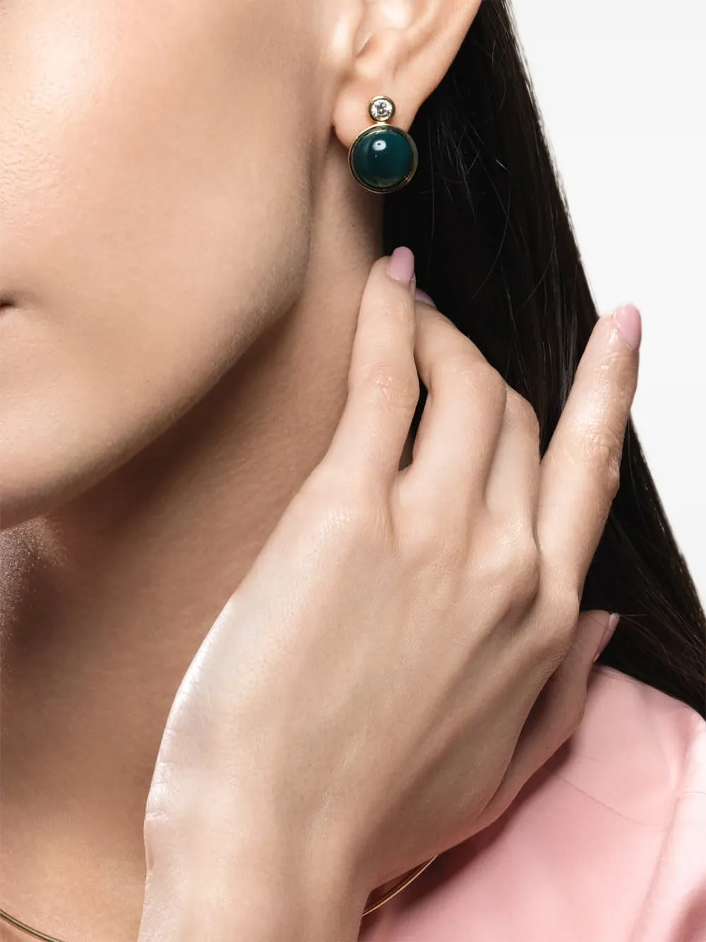 Mason and Books green-onyx diamond earrings - Oro