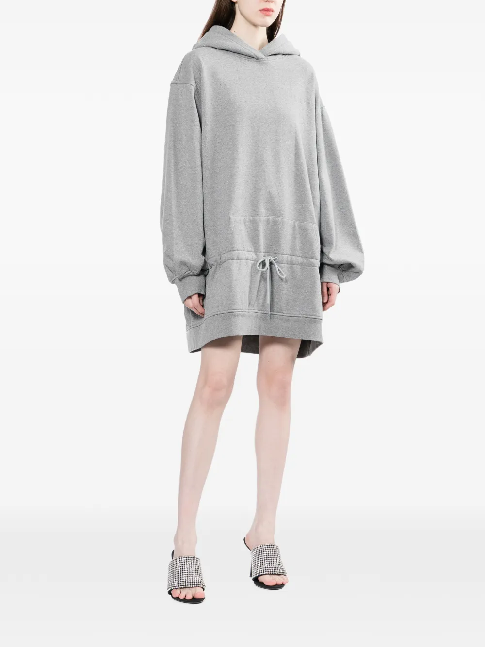 Alexander Wang Jurk met verlaagde taille en capuchon Grijs