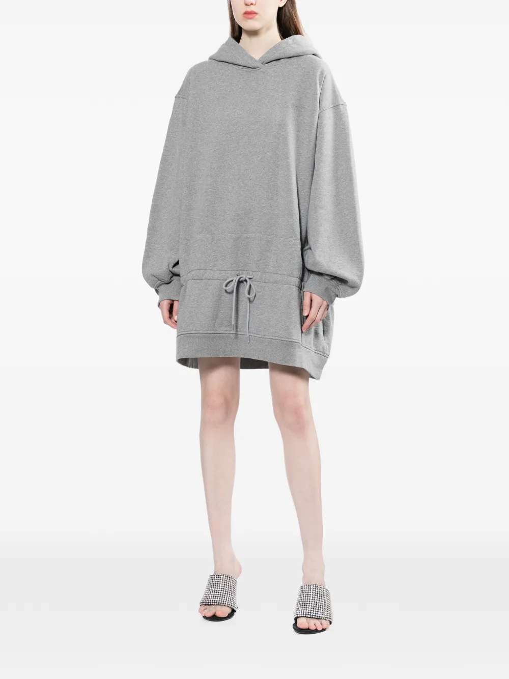 Alexander Wang Jurk met verlaagde taille en capuchon Grijs