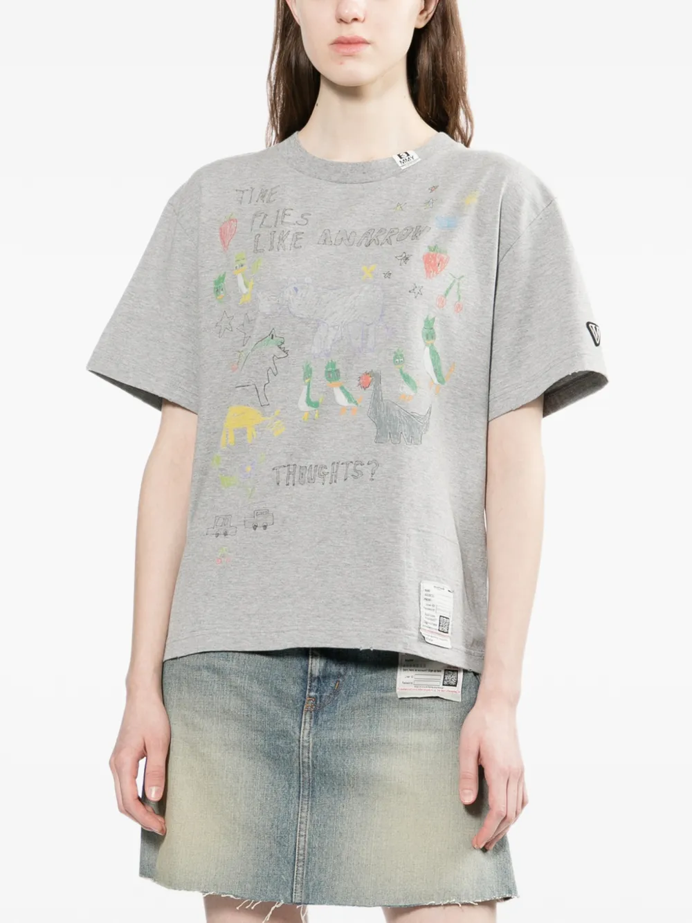  Maison Mihara Yasuhiro Graphic-print T-shirt - Grey 