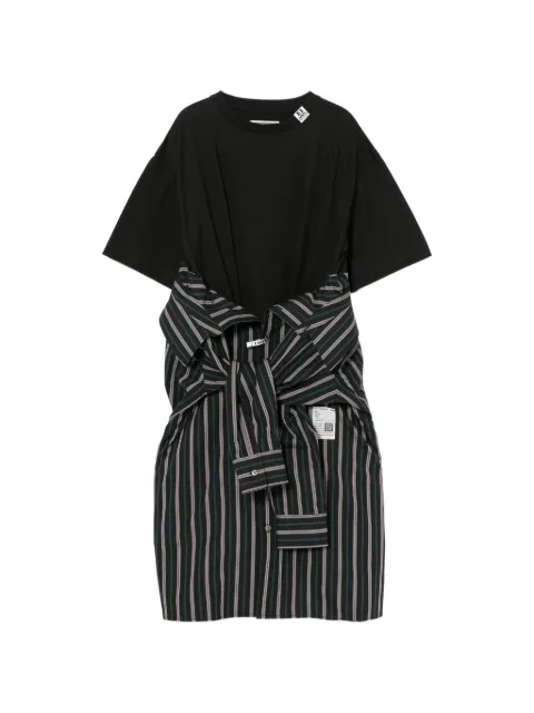 Maison MIHARA YASUHIRO striped midi dress