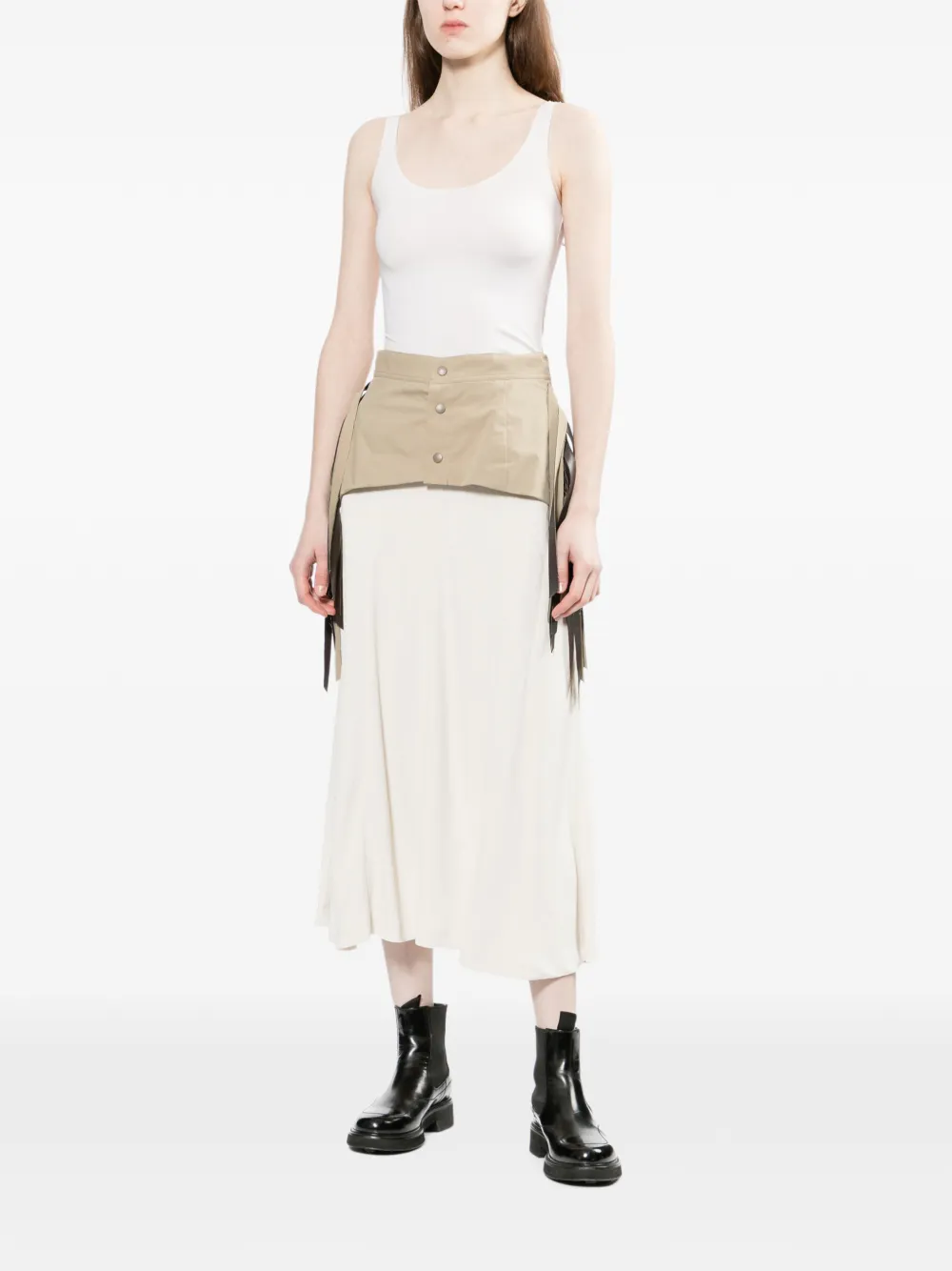  Toga Pulla Falda Con Flecos - Neutro 