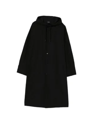 LEMAIRE ベルテッド ダッフルコート | ブラック | FARFETCH JP