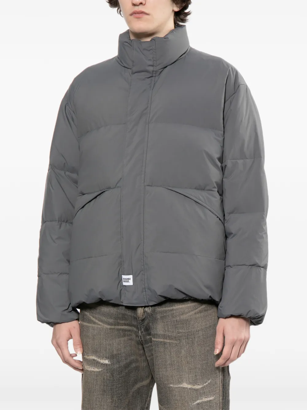  Neighborhood Quilted-design Jacket - Grey 