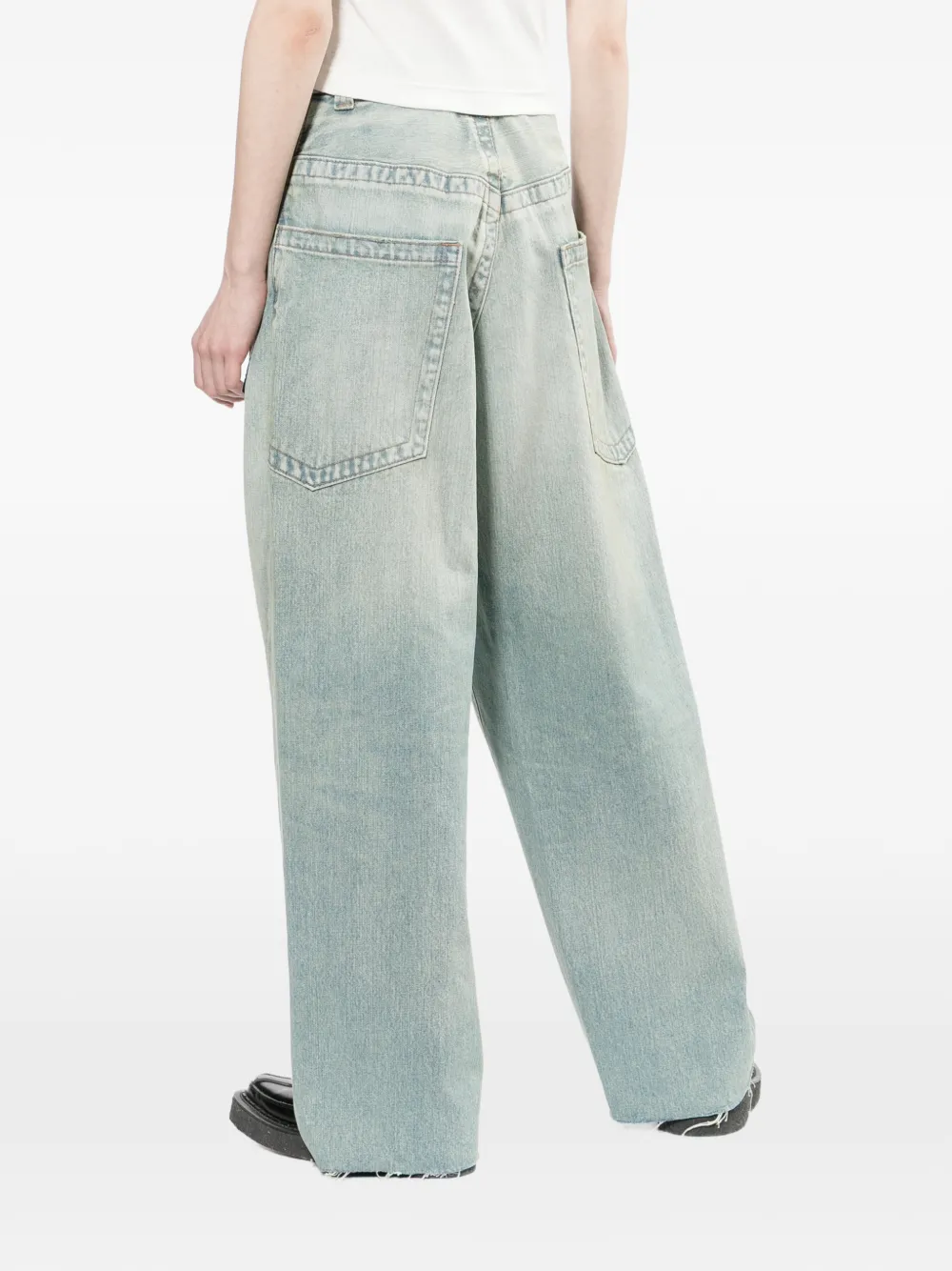 Maison MIHARA YASUHIRO Jeans met logopatch Blauw