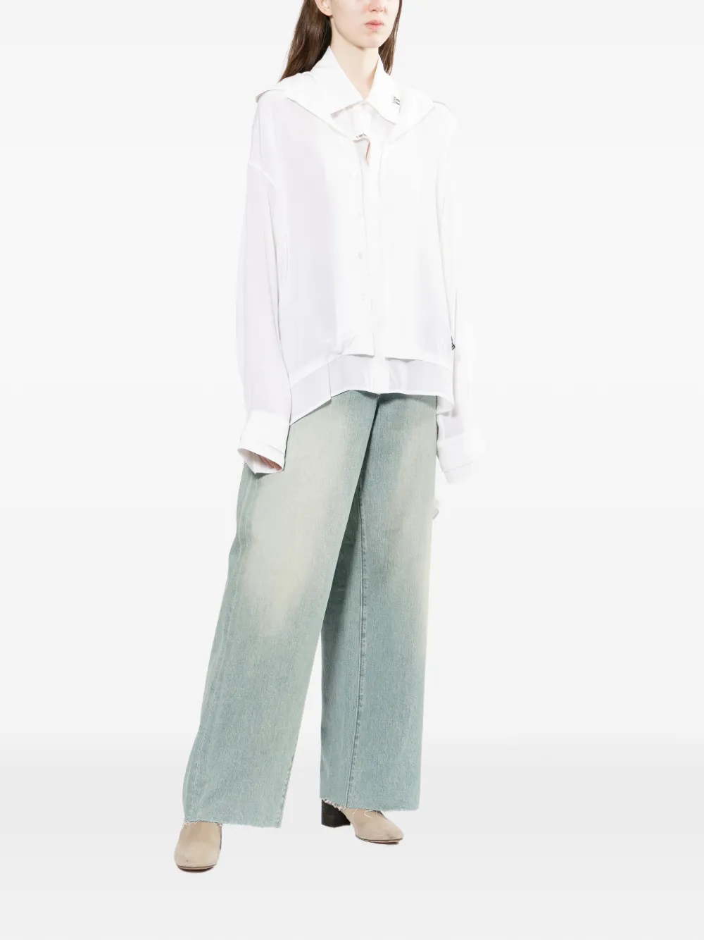 Maison MIHARA YASUHIRO Camicia con applicazione - Bianco