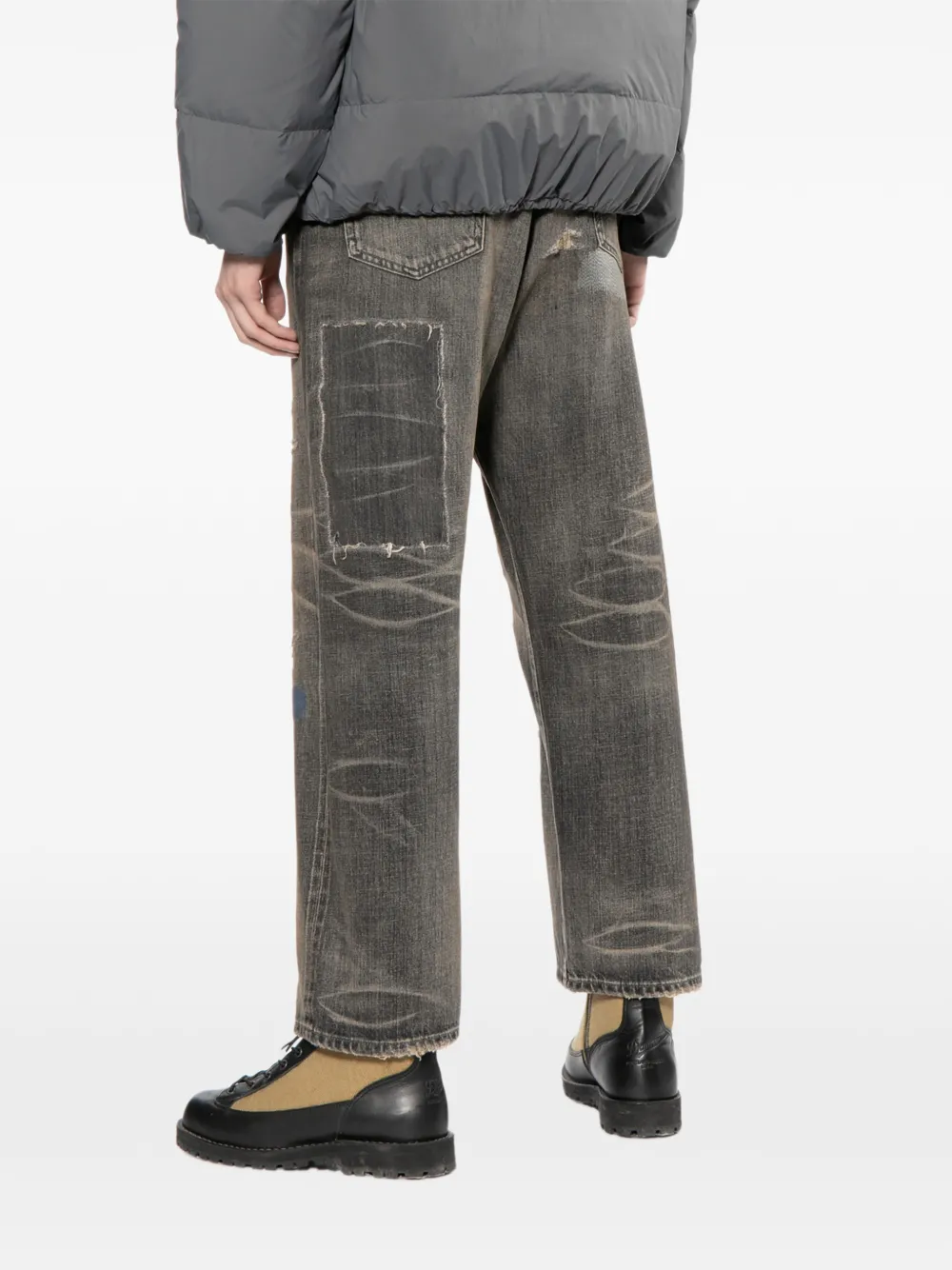 Neighborhood Savage jeans met wijde pijpen Grijs