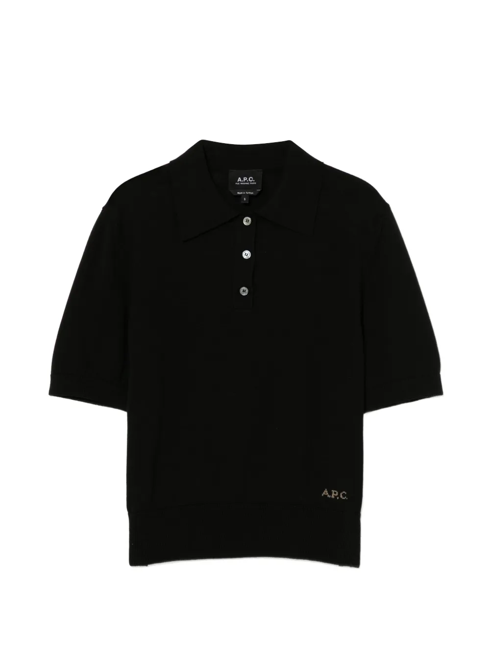 A.P.C. Poloshirt mit Logo-Stickerei - Schwarz