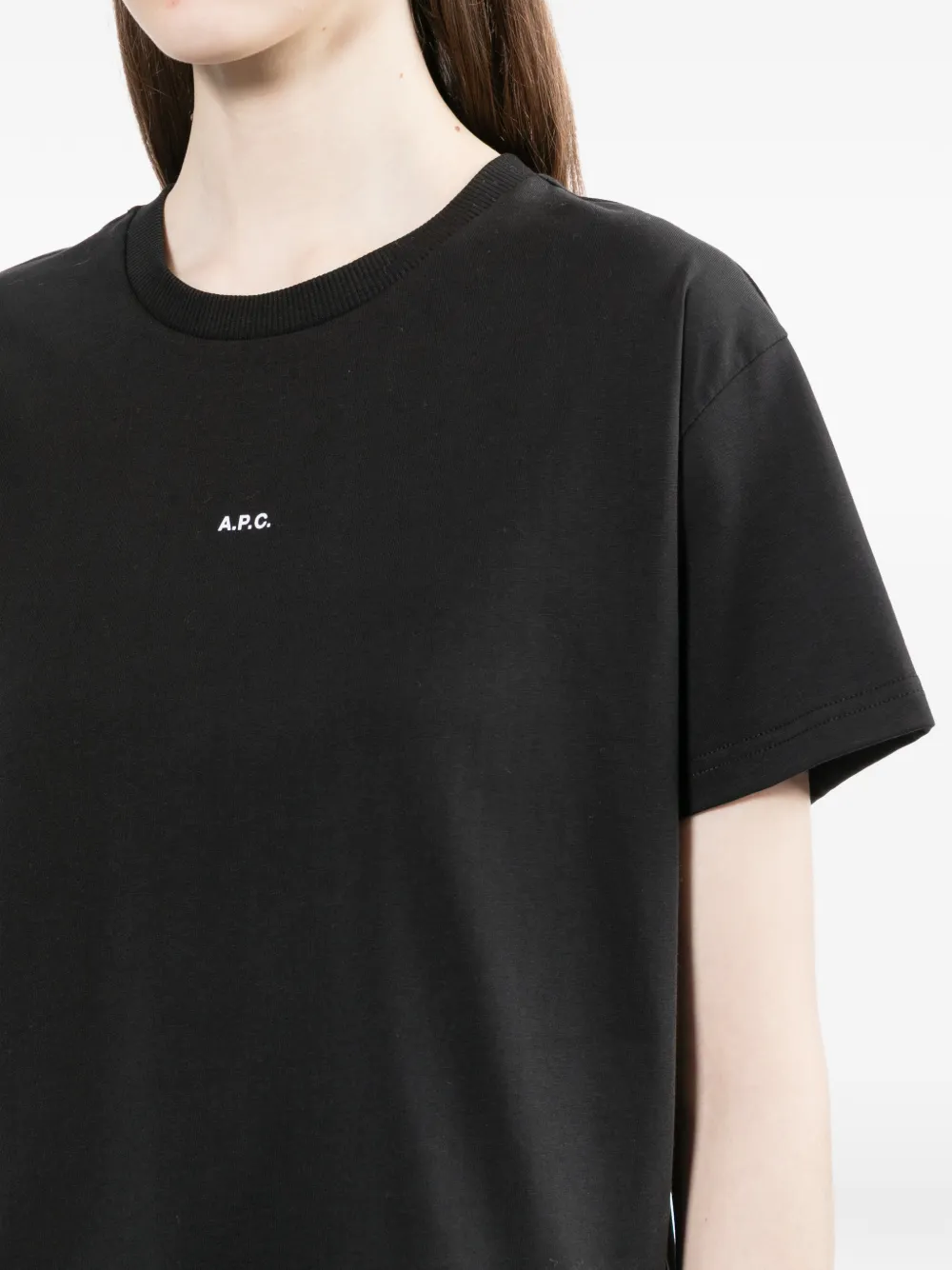 A.P.C. T-shirt met logoprint Zwart