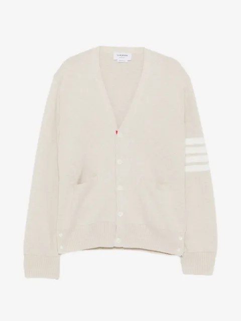 Thom Browne cotton crepe 4-Bar V-neck cardigan