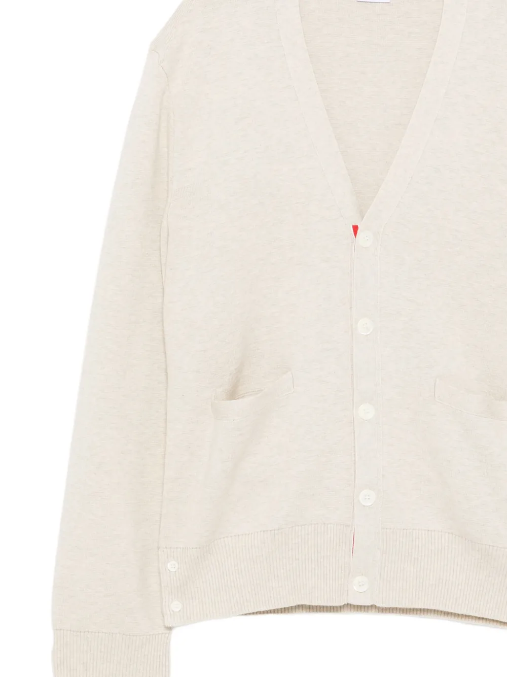 Thom Browne 4-Bar katoenen crêpe vest met V-hals Beige